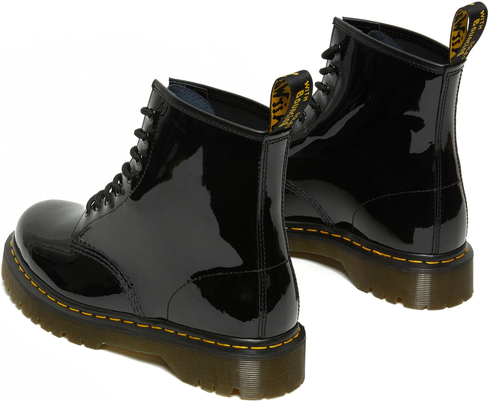 1460 Bex High Shine Patent Leather Boots - Unisex|-|Bottes en cuir verni ultra-brillant 1460 Bex - Unisexe