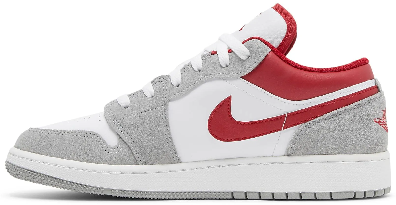 Air Jordan 1 Low GS 'Light Smoke Grey Gym Red'