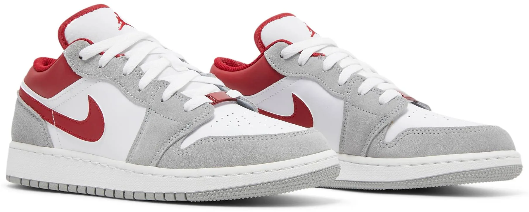 Air Jordan 1 Low GS 'Light Smoke Grey Gym Red'