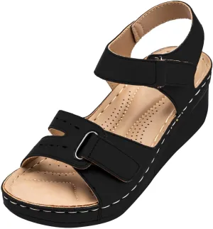 AMDBEL Summer Sandals for Women 2024 Trendy Womens Sandals Arch Support Orthotic Sandals Flip Flops Wedge Walking Slippers