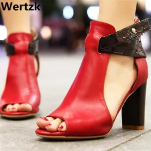 Amozae-Plus Size 34-43 2019 Spring Summer New Women Sandals High-heel Fashion   Fish Mouth Basic Shoes Woman Ladies Sandals E239