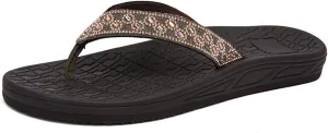 Arch Support Flip Flops for Women Rhinestone Comfor Walking Thong Womens Sandals Orthotic Rubber Soles Summer Beach Flip Flop Slippers Slip On Indoor Outdoor