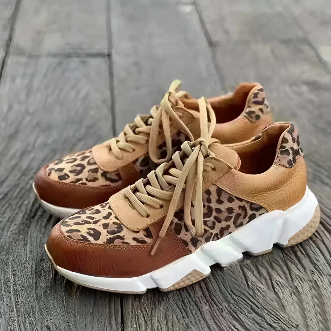 Averitt™ | Leopard Print Casual Sneakers