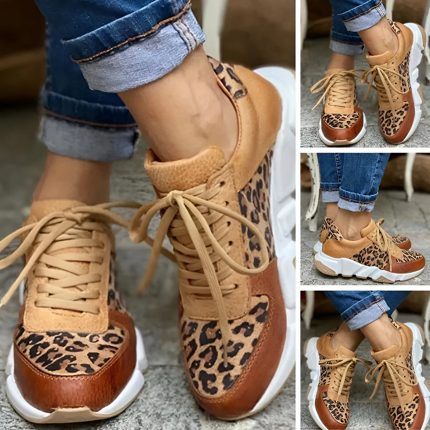 Averitt™ | Leopard Print Casual Sneakers