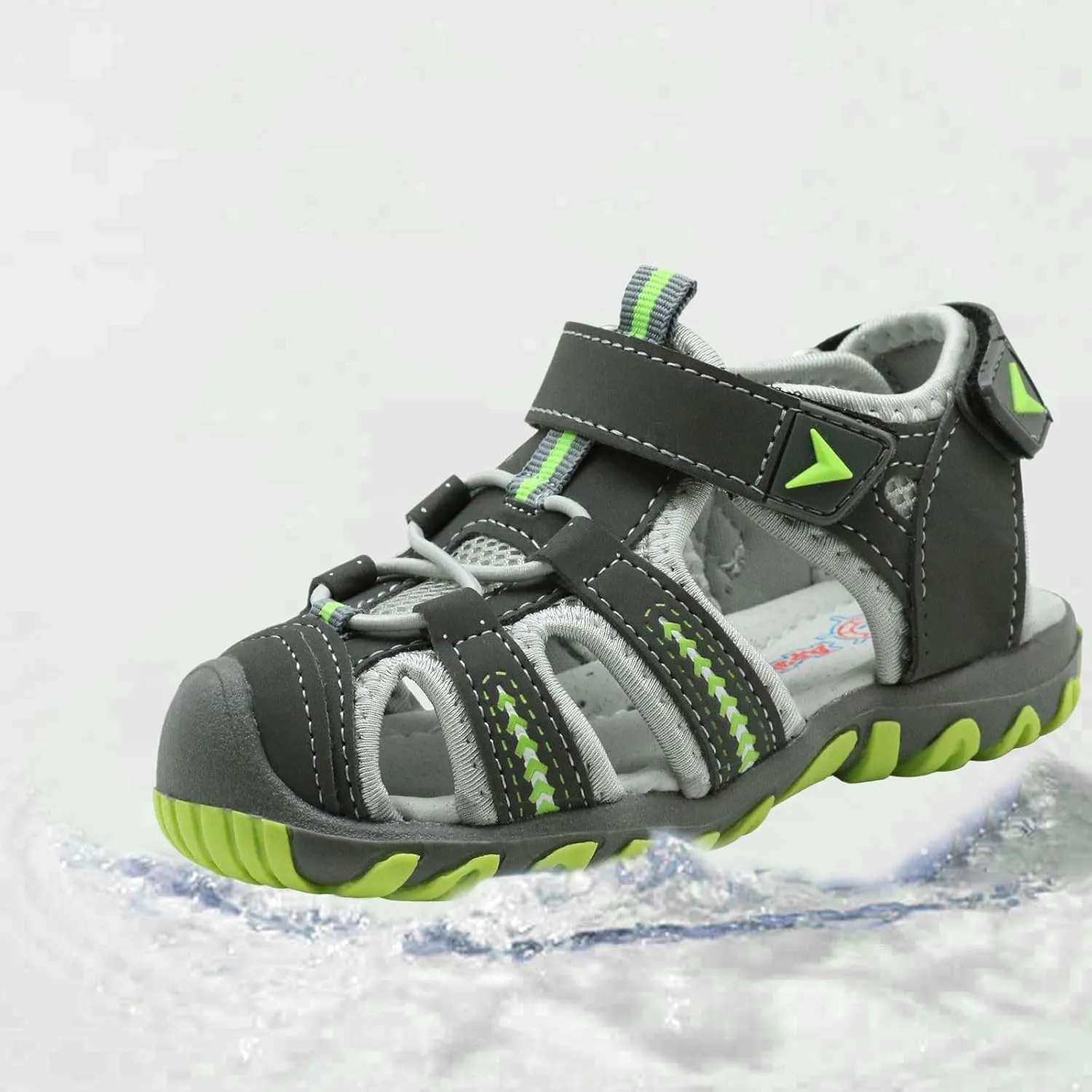 Baby Boy Squeaky Sandals Rubber Sole Closed-Toe Non-Slip Sandals Toddler Soft Sport Walking Shoes Tween Beach Shoes