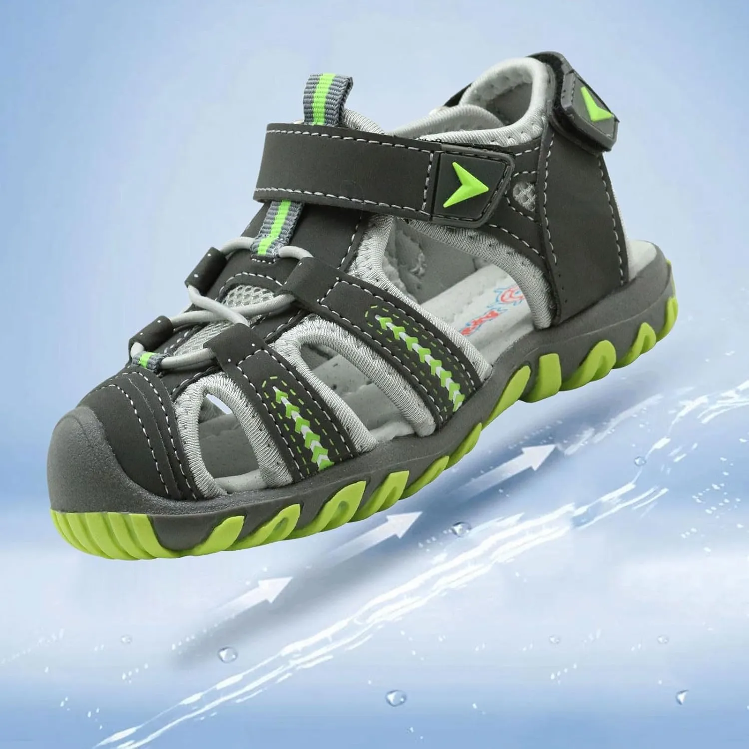 Baby Boy Squeaky Sandals Rubber Sole Closed-Toe Non-Slip Sandals Toddler Soft Sport Walking Shoes Tween Beach Shoes