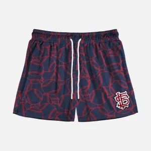 Baseballs Muted Color Shorts - 5"