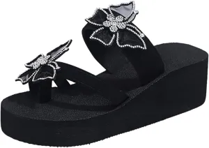 Beach Flip Flops Women Orthopedic Sandals for Women Comfortable Beach Sandals Slip on Thong Flat Sandals