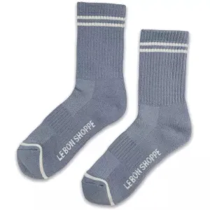 Boyfriend Socks: Blue Grey