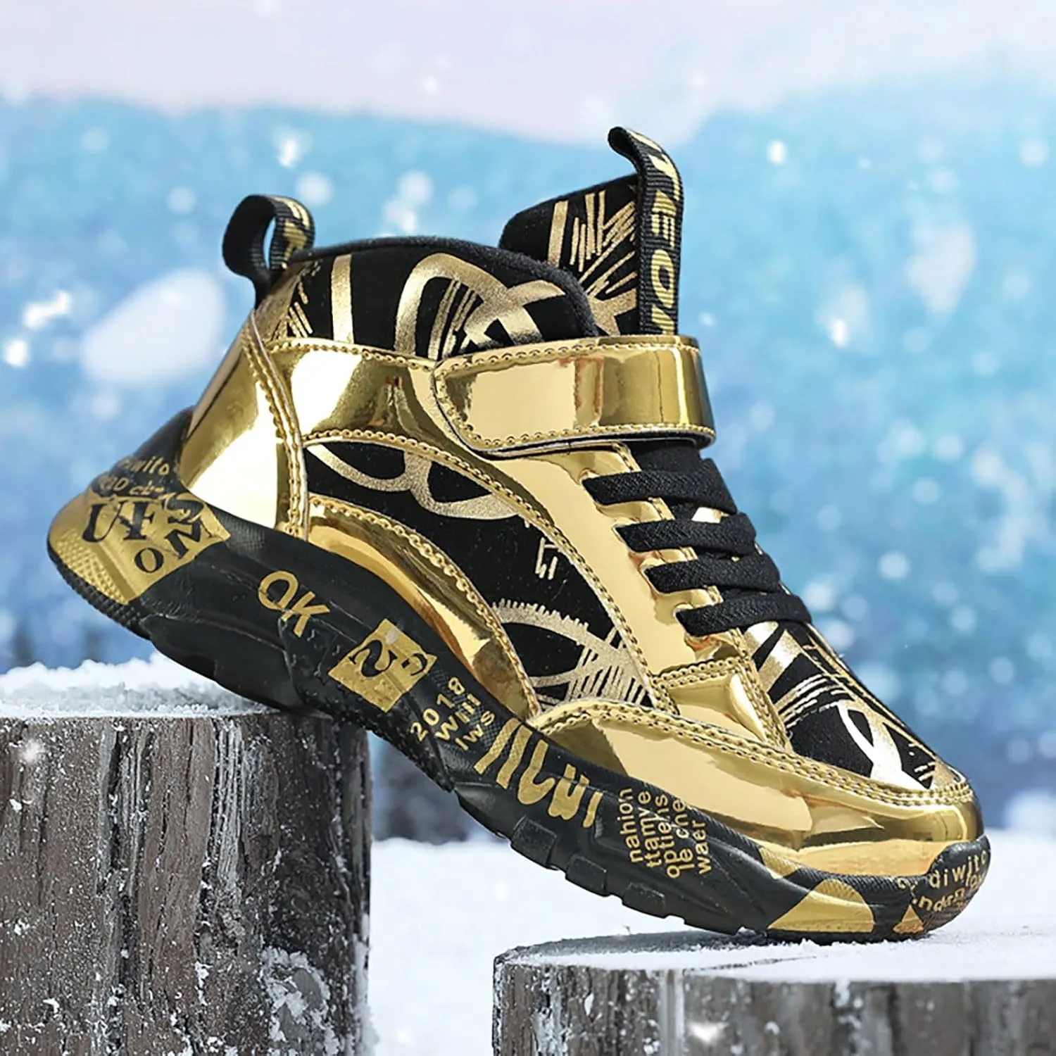 Boys Snow Boots Winter Waterproof Anti-Skid Boots Hiking Outdoor Sneakers Shoes for Unisex Kids(/Little Kid/Big Kid)