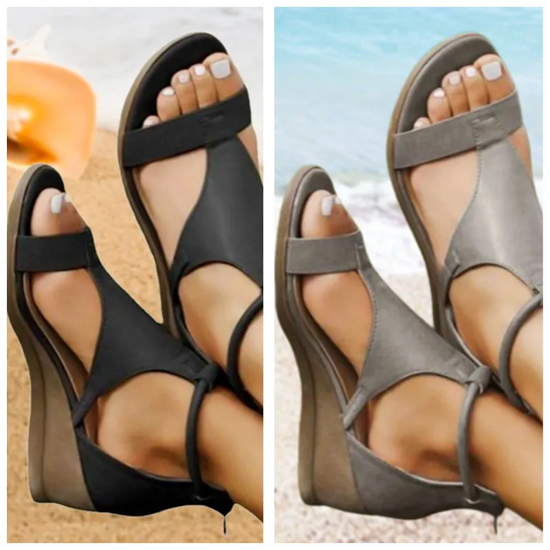 Briseis - Orthopedic leather sandals with heel