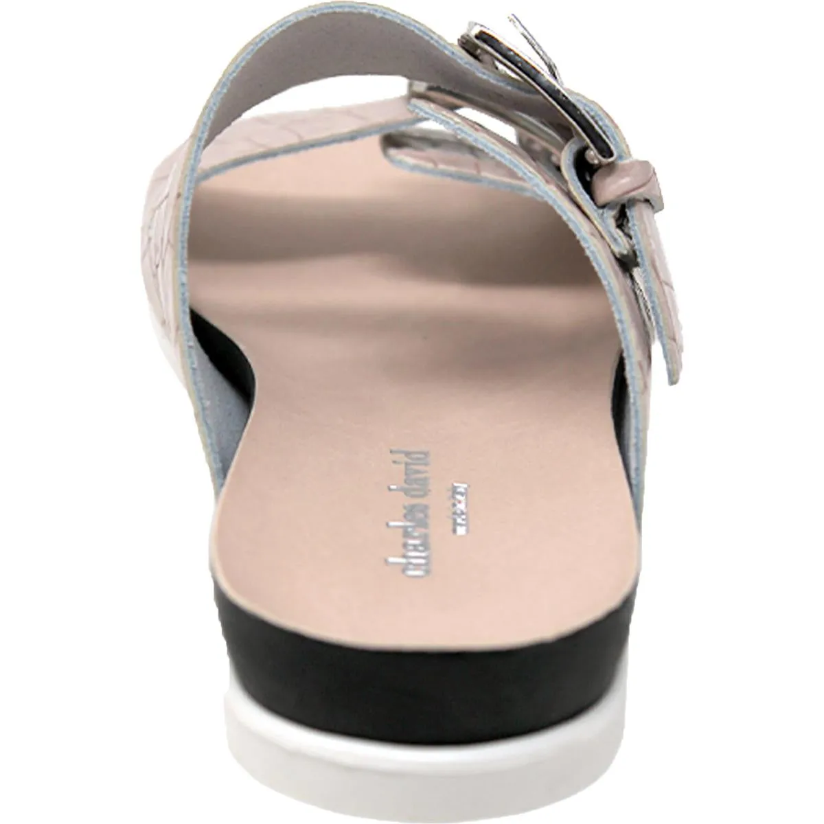 Charles David Lonnie Women's Faux Leather Crocodile Embossed Footbed Sandals