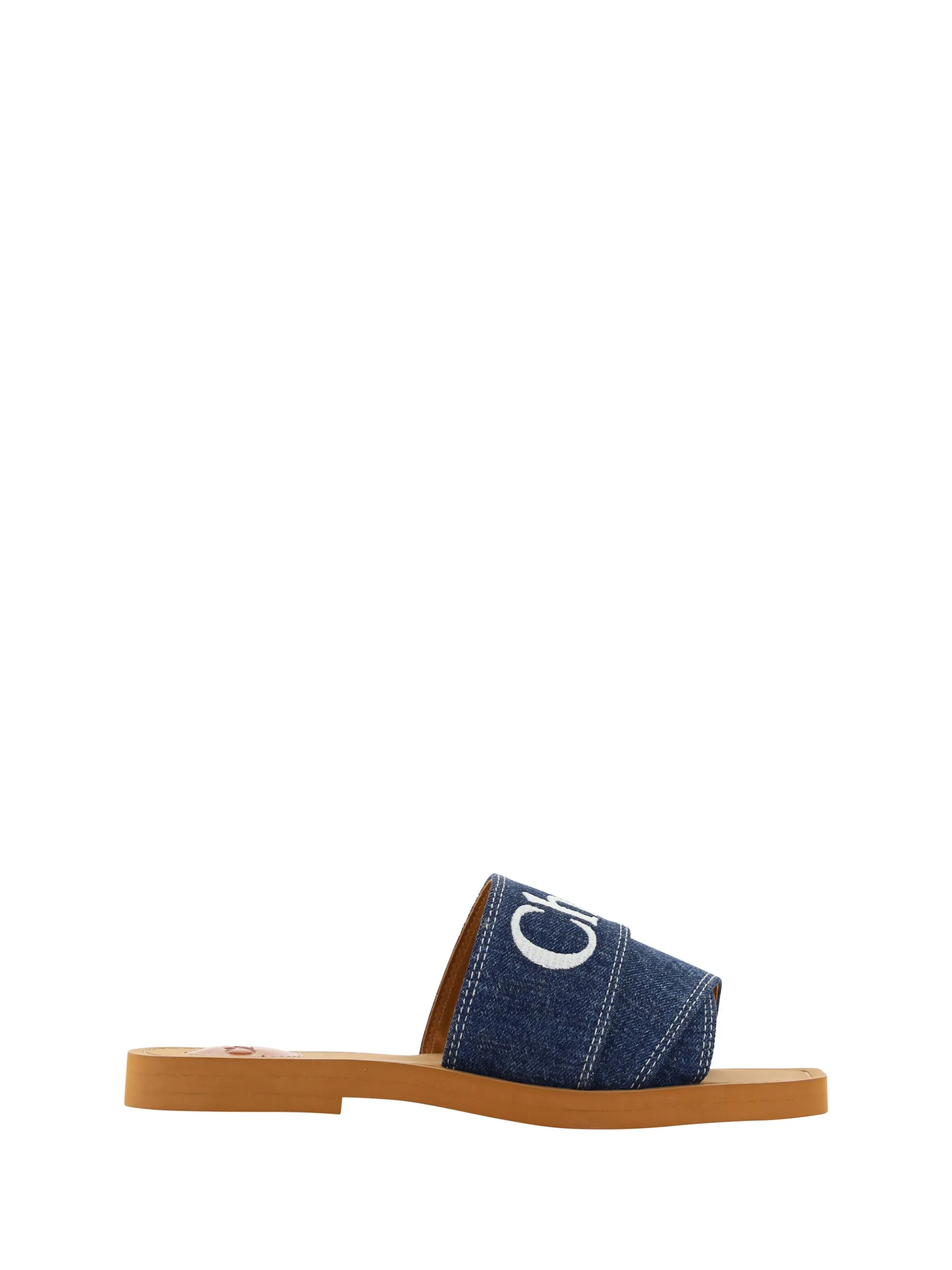 Chloé Sumptuous Cotton Woody Slide Sandals in  Women's