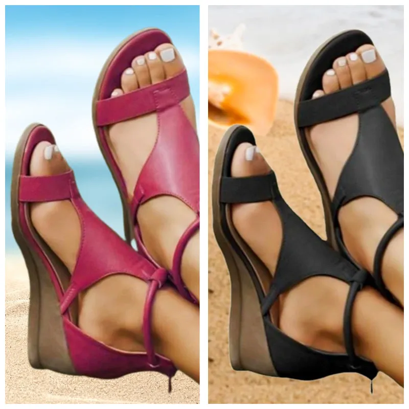CLARA - Orthopedic leather sandals with heel
