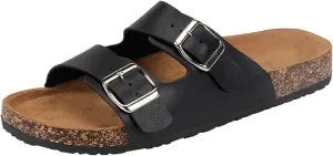 Comfortable Slip on Solid Color Open-Toe Wedge Sandals for Women Dress Orthopedic Summer Ladies Platform Leather Wedge Arch Support Slip on Shoes Dressy Casual Comfy Slides Flat Beach Sandals