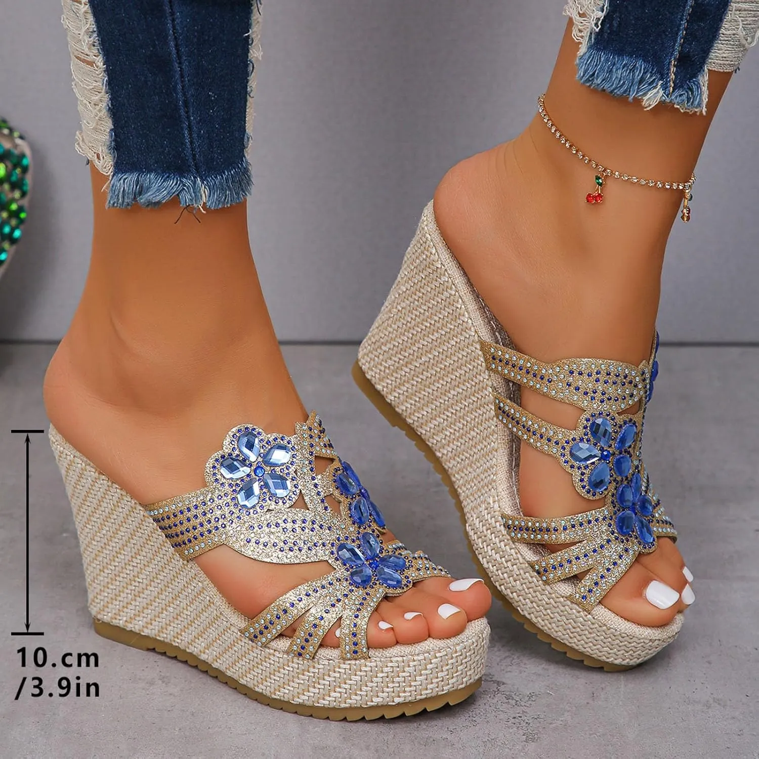 Comfortable Slip on Wedge Slide Sandals for Women Summer Casual Platform Wedge Slides Versatile Summer Shoes