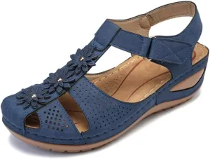 Eduavar Sandals Women Fashion, Sandals Women Dressy Summer Comfortable Wedge Sandals Close Toe Sandals Shoes