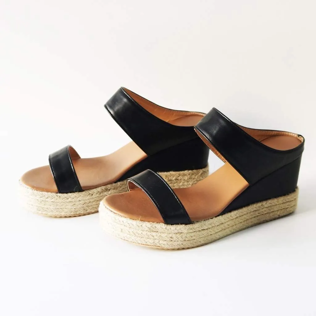 Eduavar Womens Wedge Sandals, Orthopedic Sandals for Women Espadrille Wedge Platform Sandals Anti-Slip Sandals