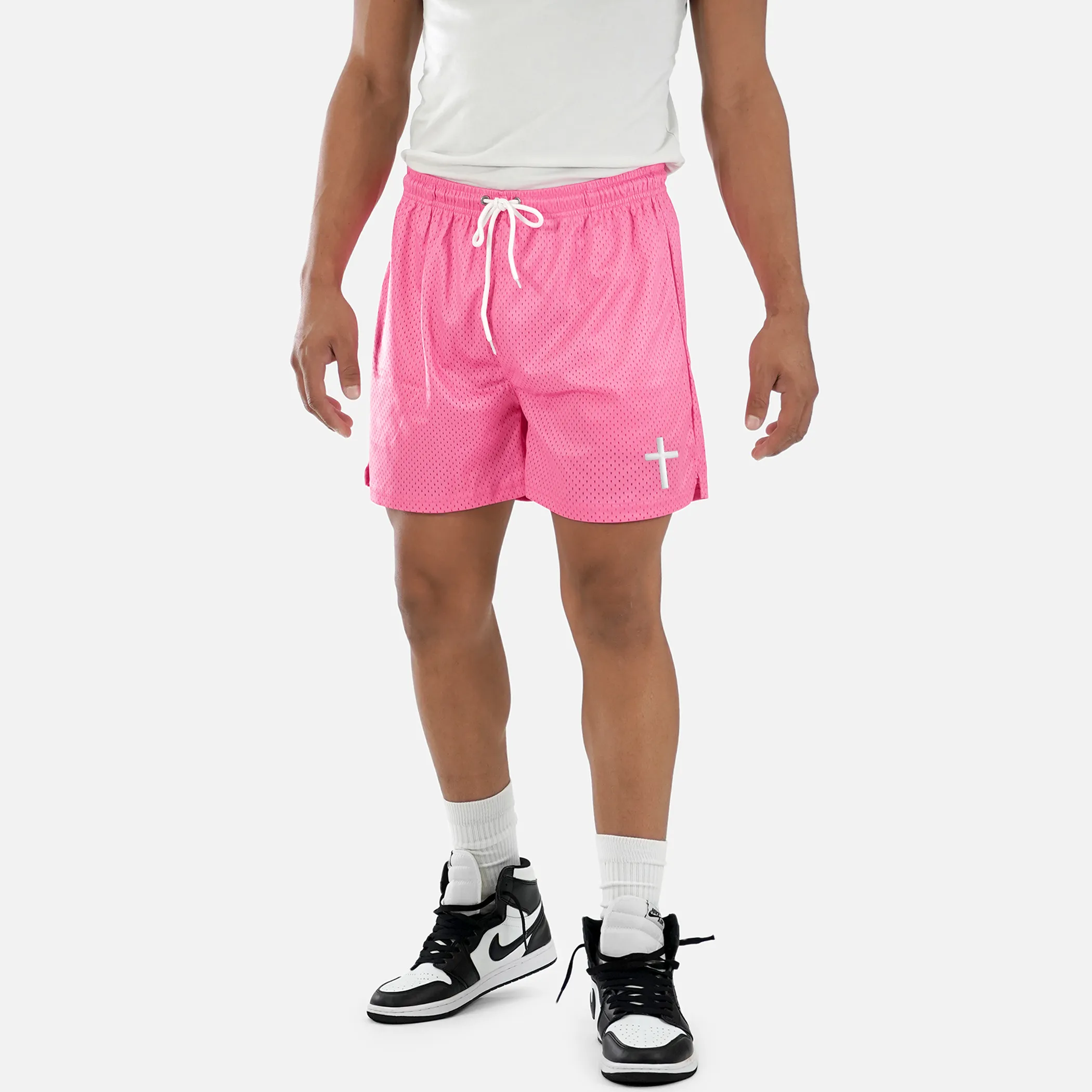 Faith Cross Patch Shorts - 7"