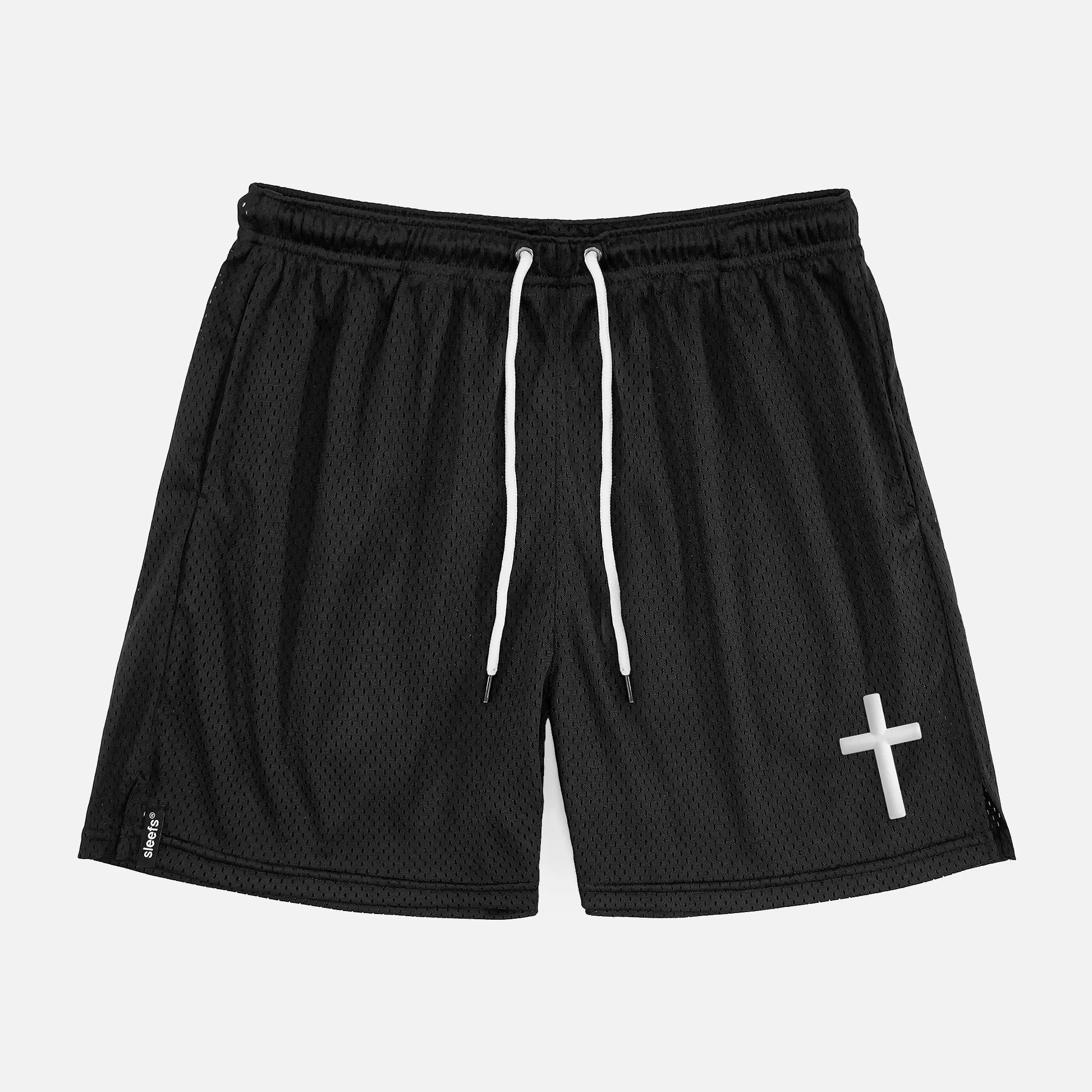 Faith Cross Patch Shorts - 7"