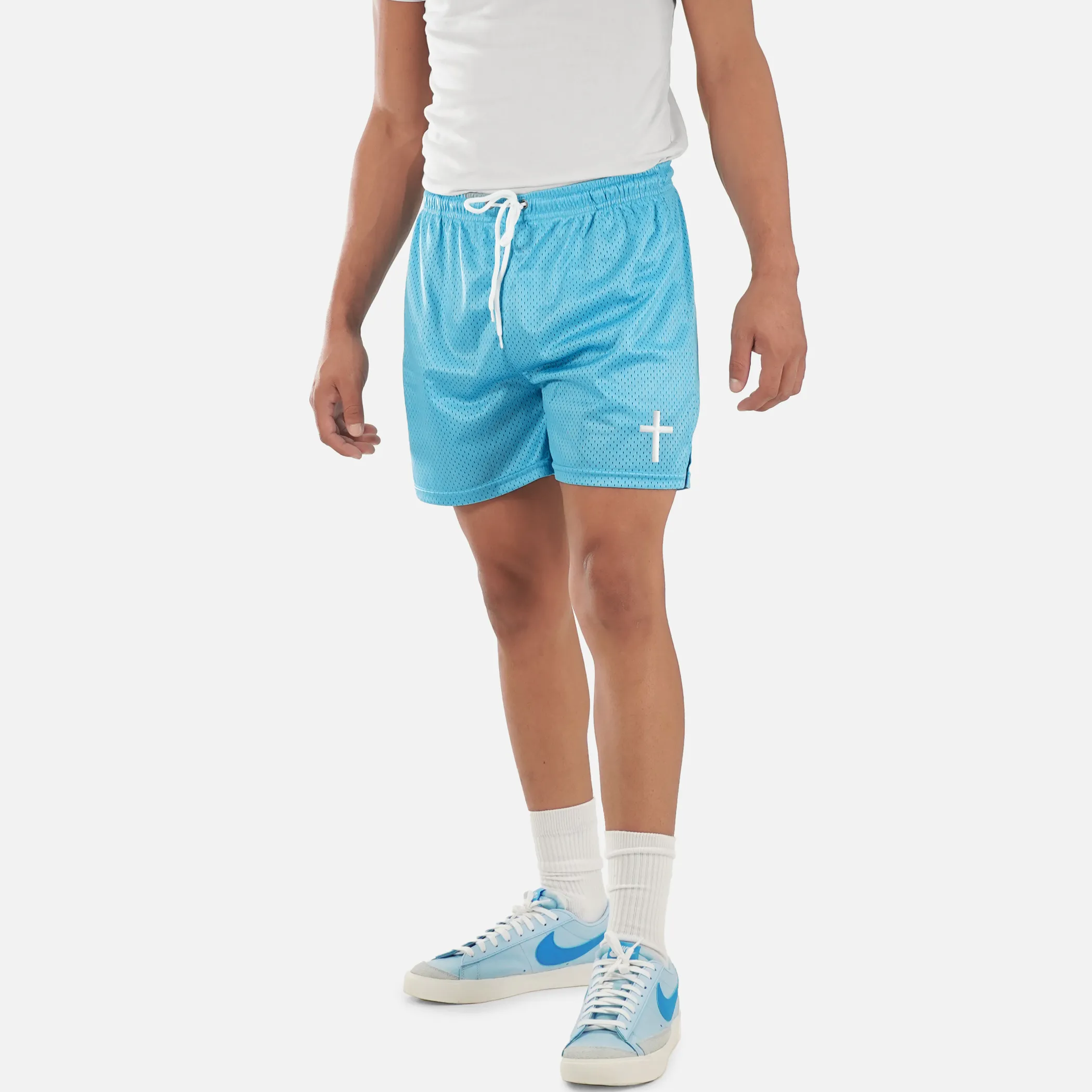Faith Cross Patch Shorts - 7"