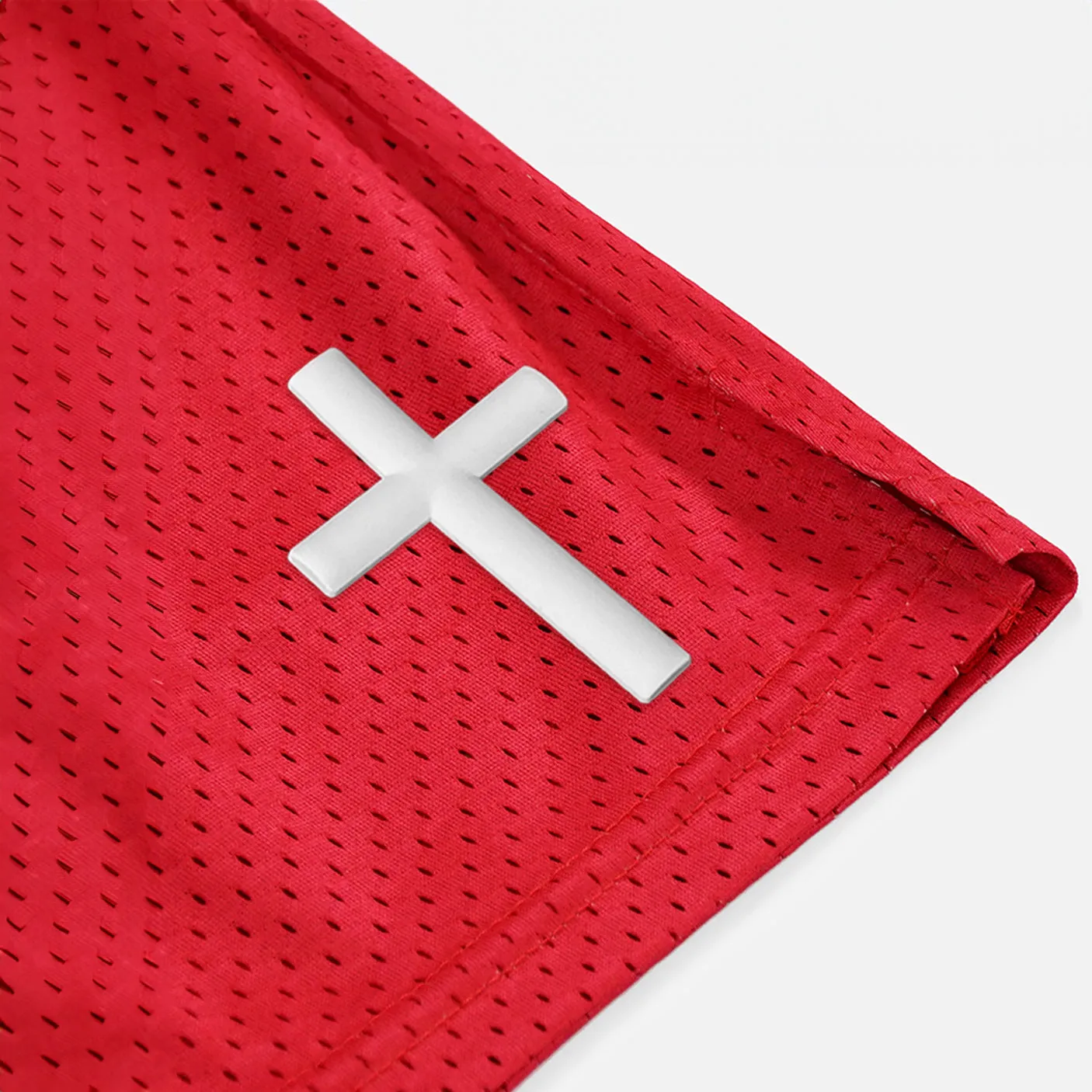 Faith Cross Patch Shorts - 7"