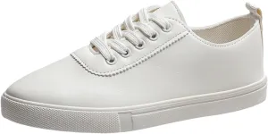 Fashion Summer and Autumn Women Casual Shoes Flat Lace Up Round Toe Solid Color Comfortable Casual Tennis Shoes for Boys