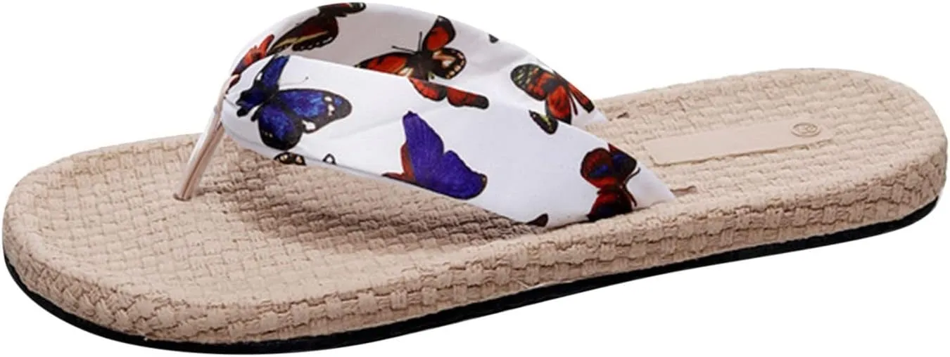 Flip Flops Women Womens Walking Sandals with Arch Support Comfortable Beach Sandals Slip on Thong Flat Sandals