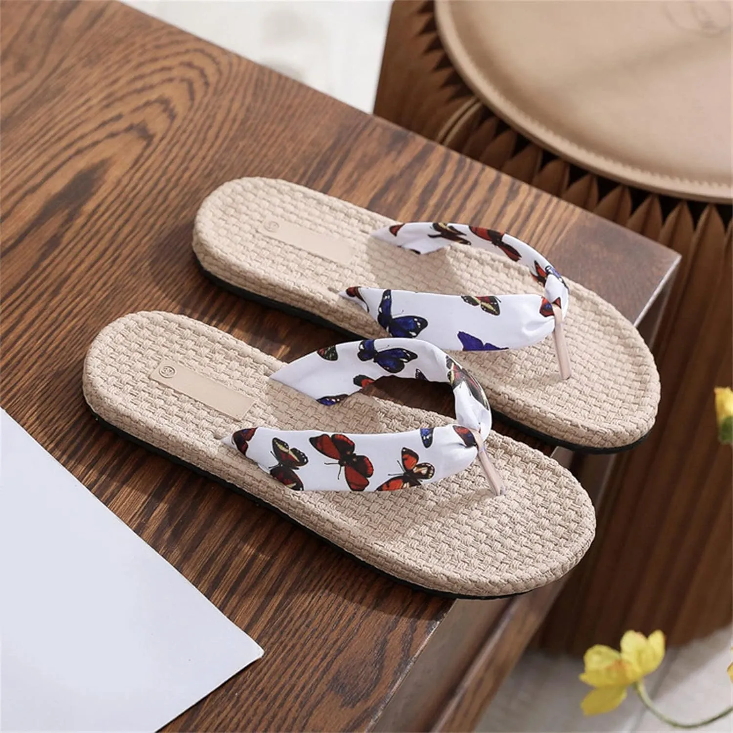 Flip Flops Women Womens Walking Sandals with Arch Support Comfortable Beach Sandals Slip on Thong Flat Sandals
