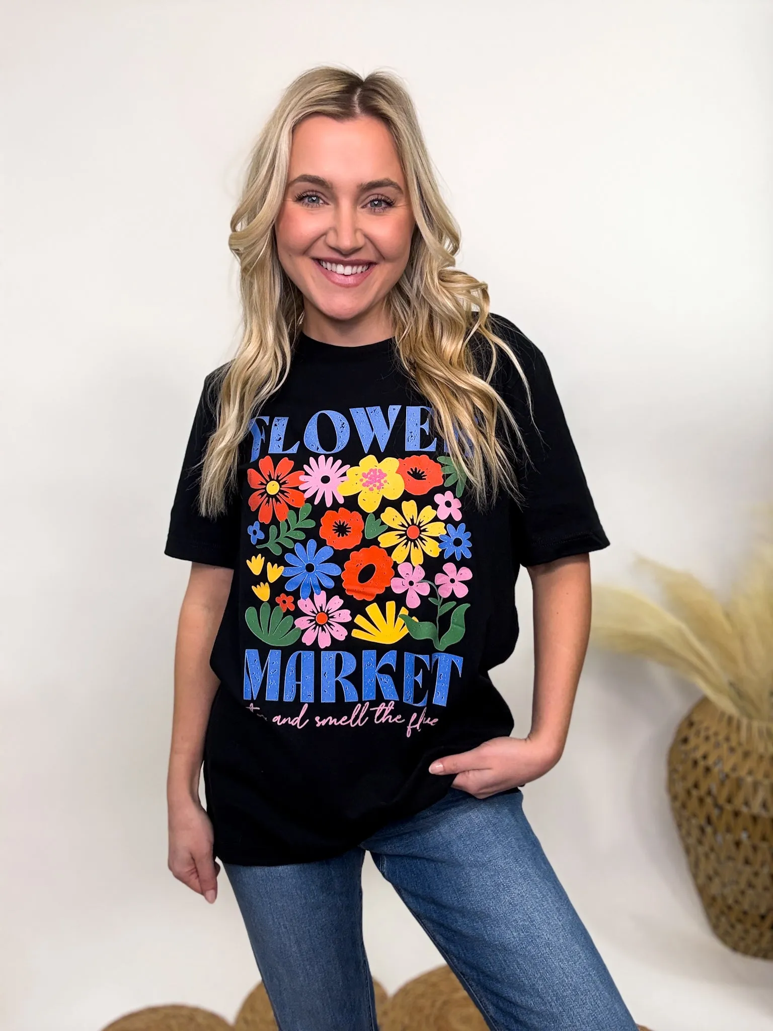 Flower Market Oversized Graphic Tee