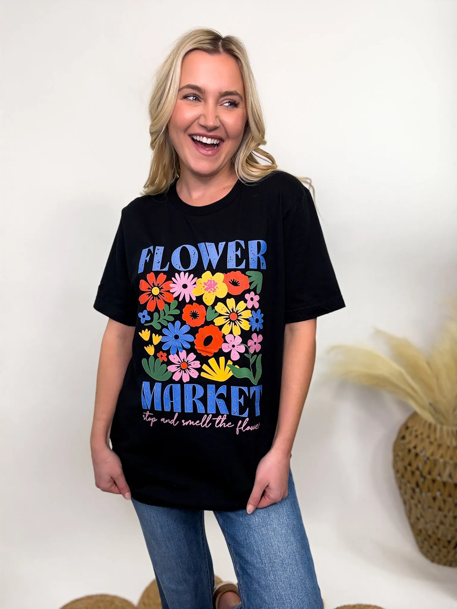Flower Market Oversized Graphic Tee