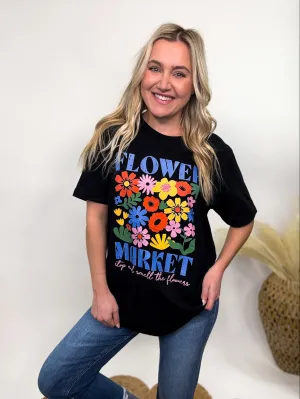 Flower Market Oversized Graphic Tee