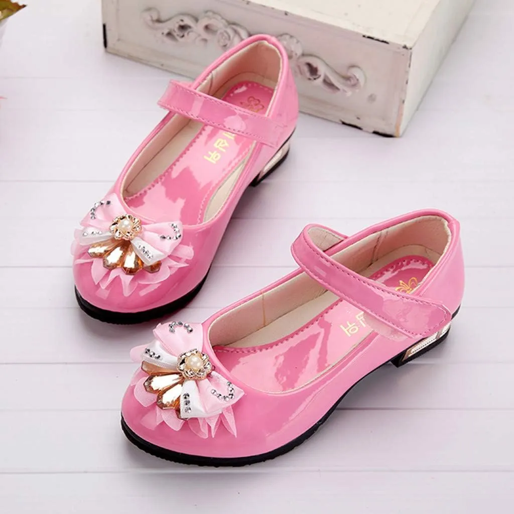 Girls Dress Shoes Mary Jane Shoes for Girls Low Heel Dress Shoes Party Wedding Flat for Little/Big Toddler Girl Shoes