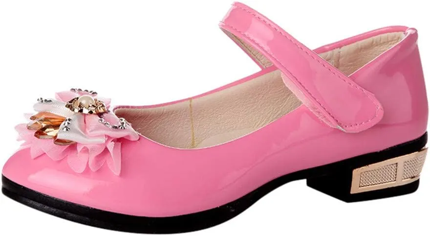 Girls Dress Shoes Mary Jane Shoes for Girls Low Heel Dress Shoes Party Wedding Flat for Little/Big Toddler Girl Shoes