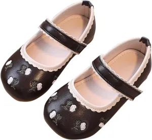 Girls Dress Shoes Mary Jane Shoes Wedding Party Flower Girl School Shoes Slip on Flat for Little/Big Kids Kids Shoes