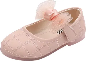 Girl's Mary Jane Dress Shoes Bow Flower Girl Shoes Ballet Flats for Party Wedding School Baby Shoes