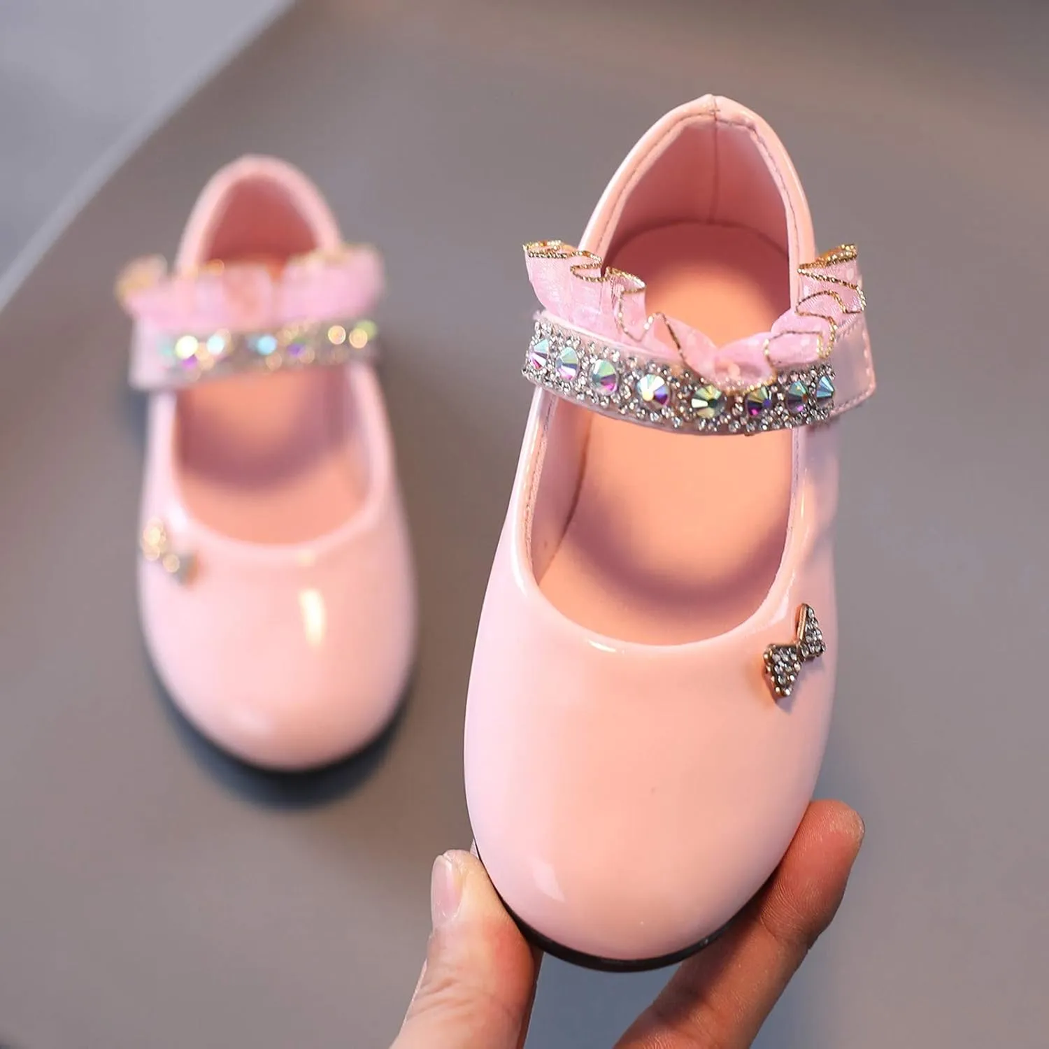 Girls Mary Jane Toddler Girl Dress Shoes Flower Girl Shoes Toddler Girl Ballet Flats for Wedding Black Shoes for Girls