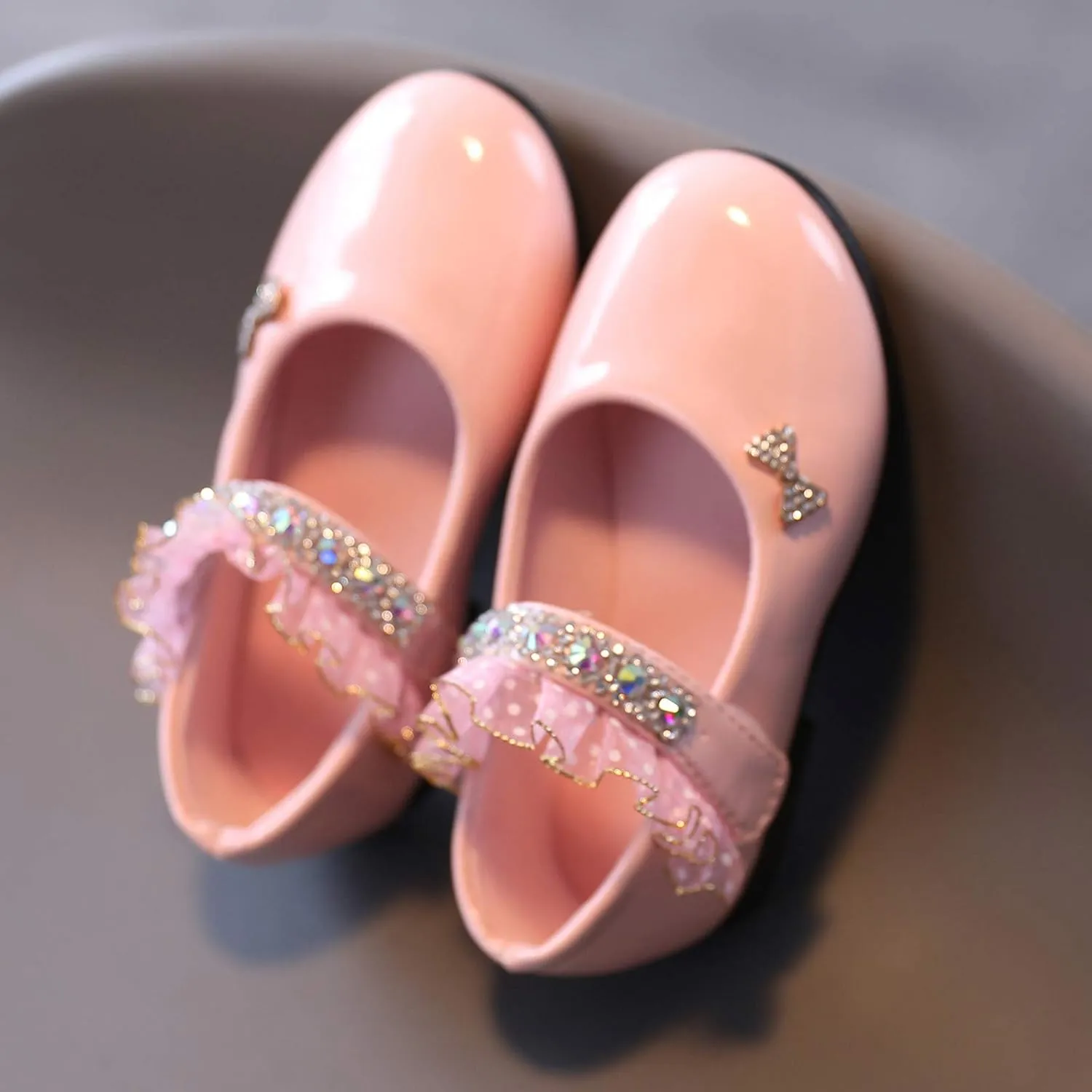 Girls Mary Jane Toddler Girl Dress Shoes Flower Girl Shoes Toddler Girl Ballet Flats for Wedding Black Shoes for Girls