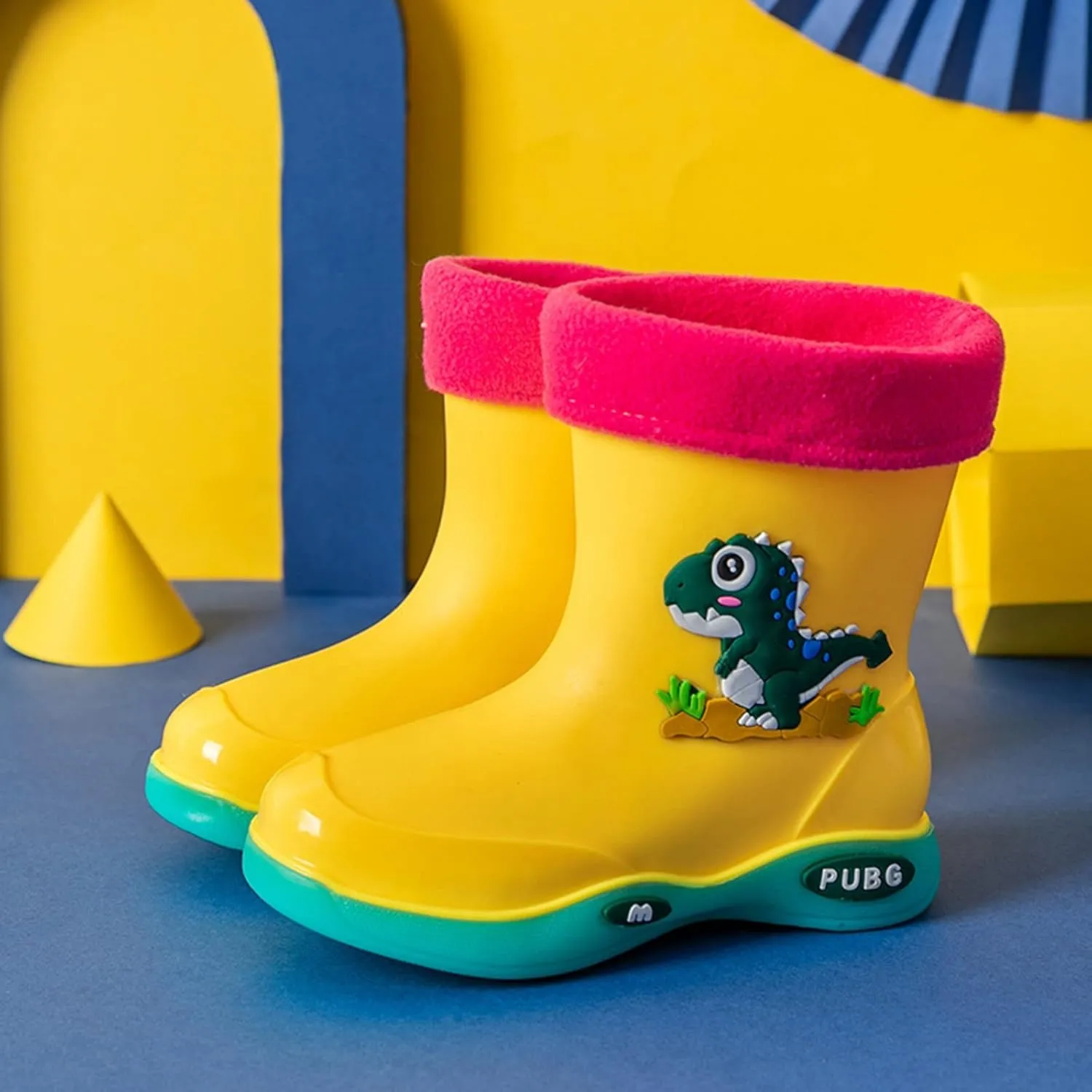 Infant Boys Girls Cute rocodile Rain Shoes Non Slip Water Shoes Winter Warm Fleece ining Classic Rain Boots