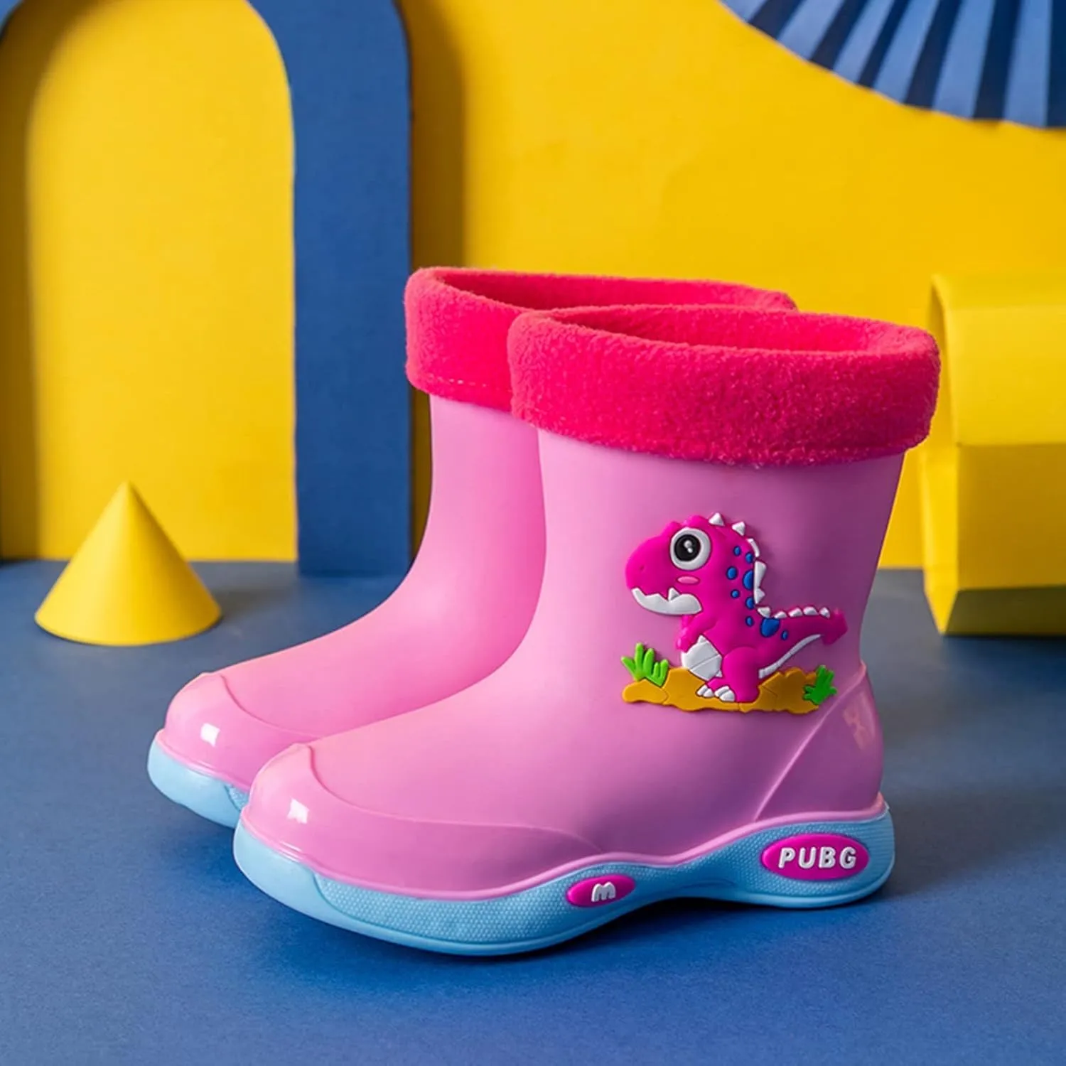 Infant Boys Girls Cute rocodile Rain Shoes Non Slip Water Shoes Winter Warm Fleece ining Classic Rain Boots