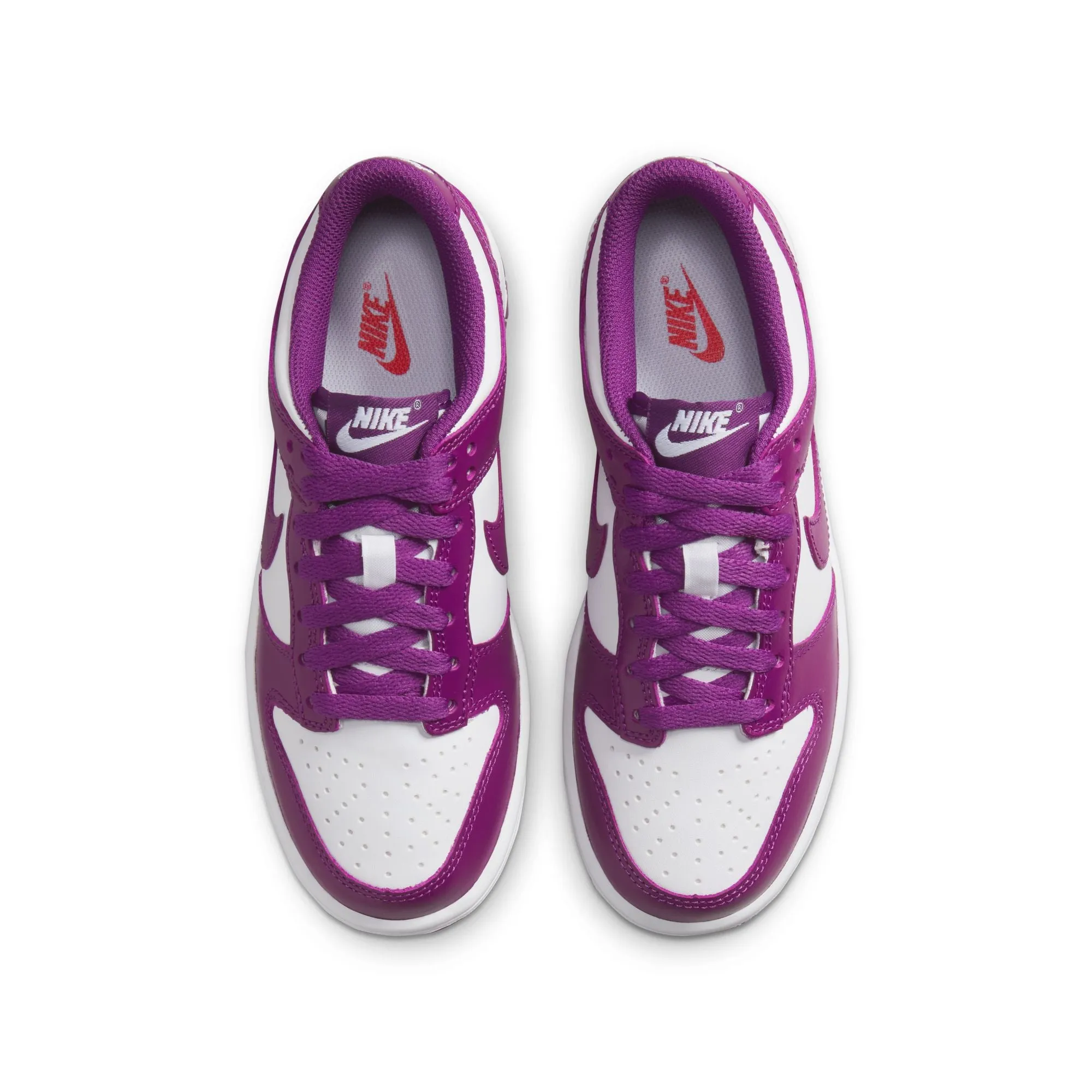KIDS NIKE DUNK LOW GS (WHITE/VIOTECH)
