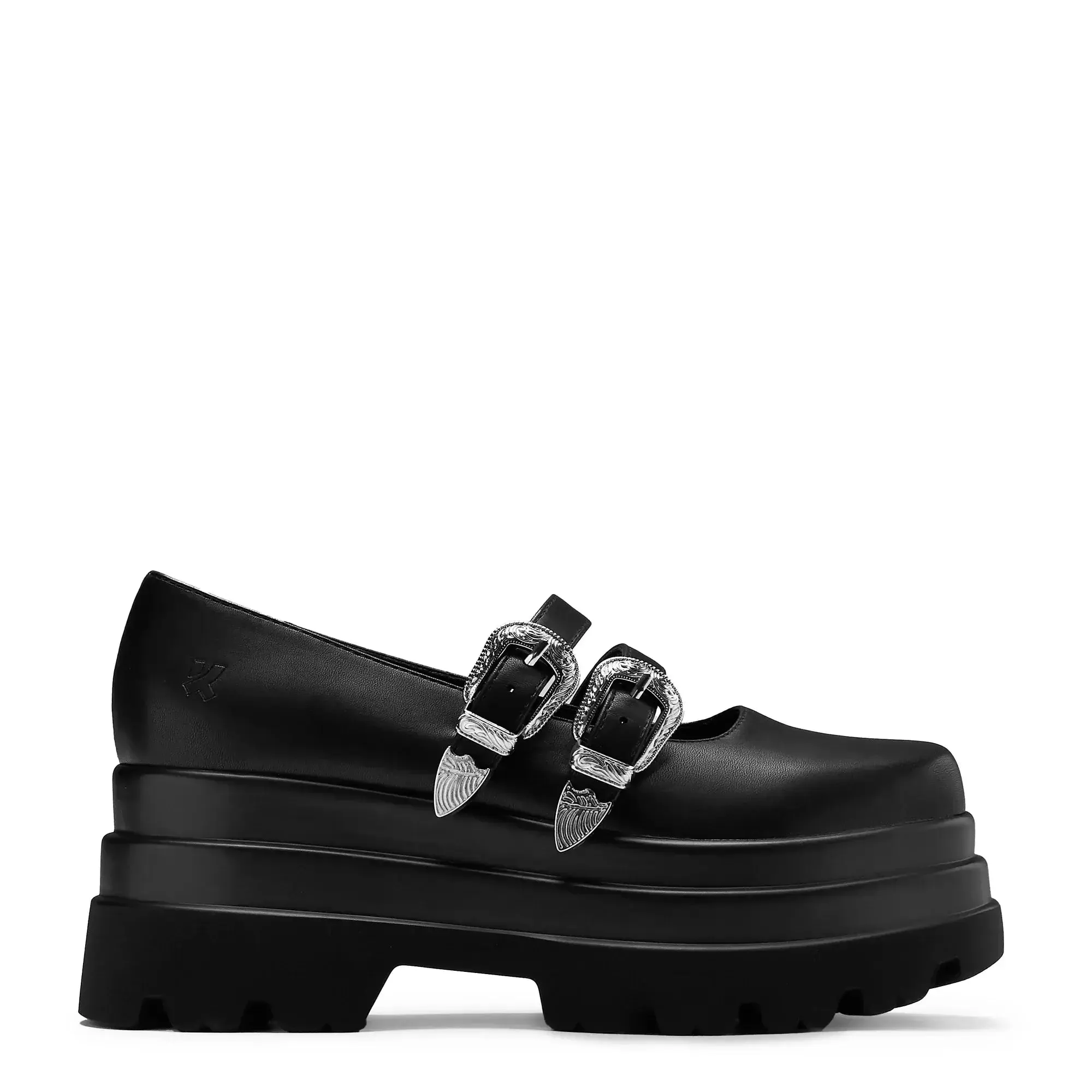 Koi Damona Trident Ornate Buckle Mary Janes  Shoes in Black