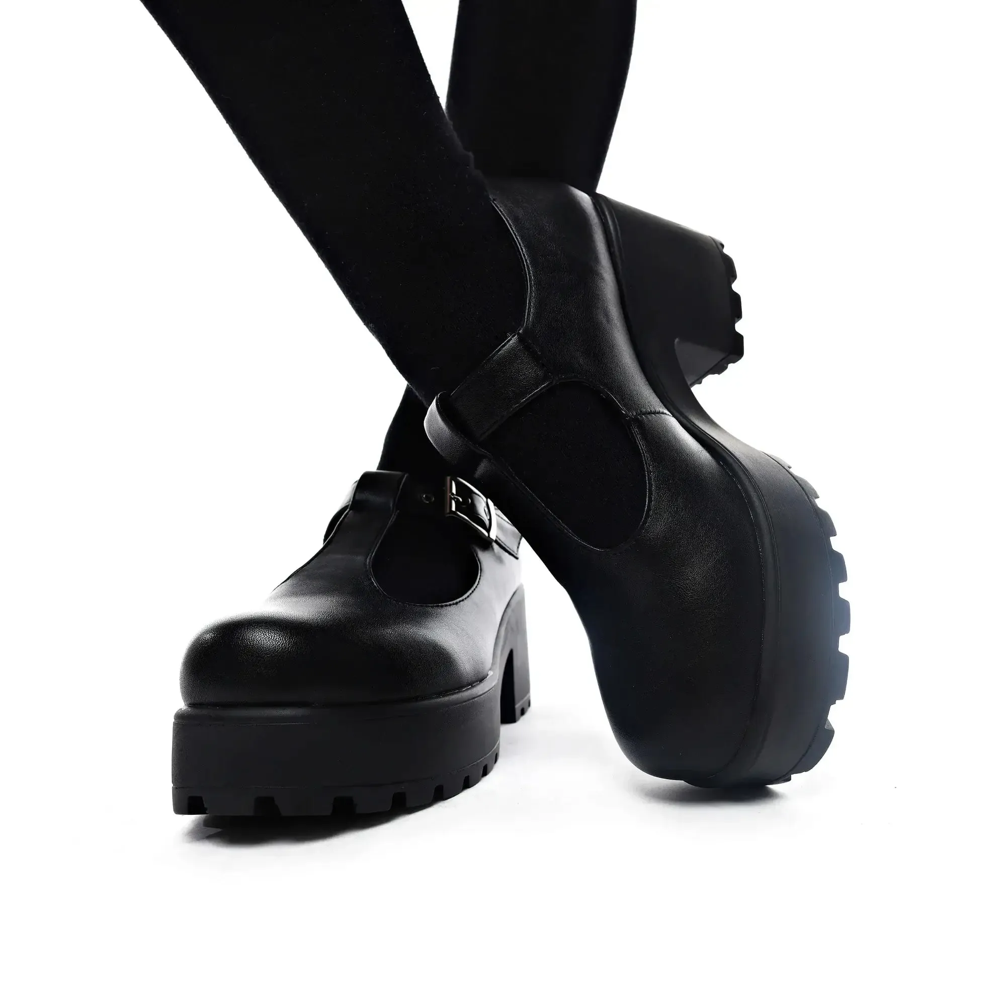 Koi SAI Black Mary Jane Shoes 'Faux Leather Edition'
