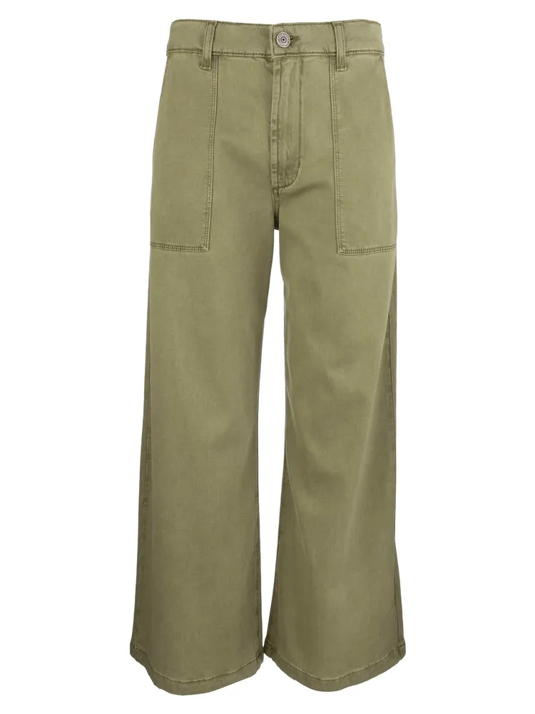 Kut from the Kloth Meg High Rise Wide Leg Pant  Basil Green