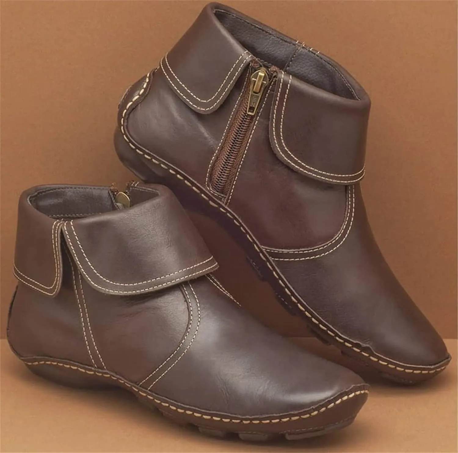Ladmiple Fall Boots For Women 2024 Wide Calf High Top Ankle Booties Western Wear Fashion Cowboy Cowgirl Walking Shoes