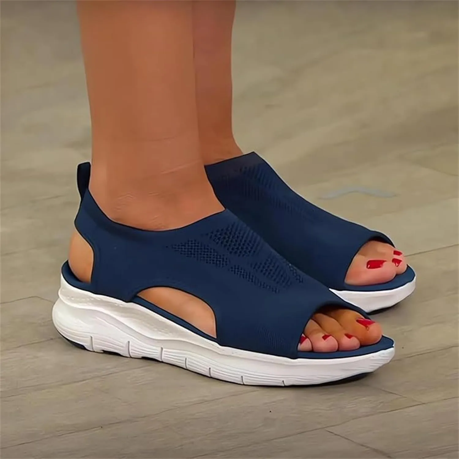 Ladmiple Sandals Women Comfortable Walking Orthopedic Sandals Arch Support Slides Slippers for Plantar Fasciitis Summer Shoes