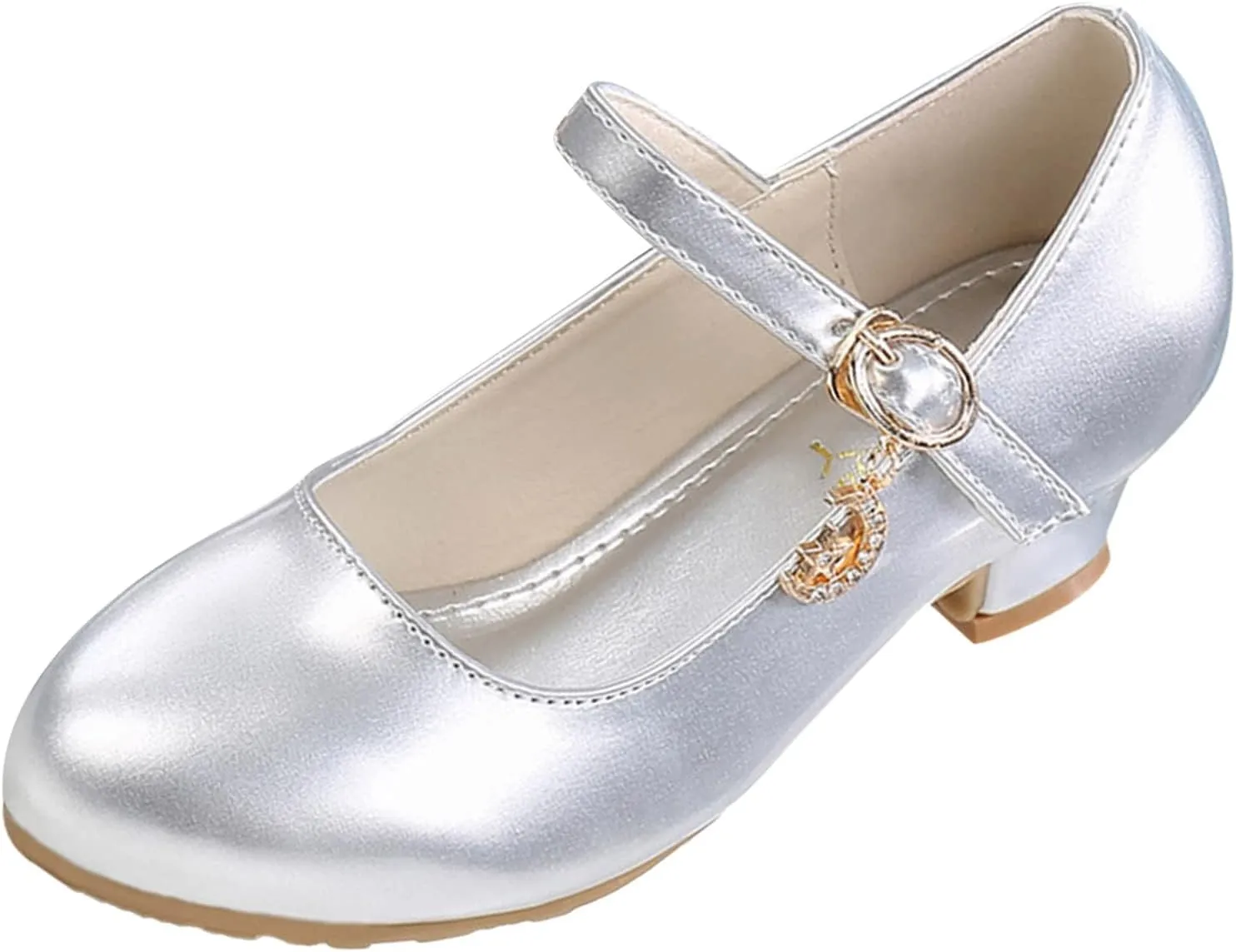 Mary Jane Heels for Girls School Shoes Little Girls Dress Shoes Party Wedding Flat for Kids Leather Baby Girl Shoes