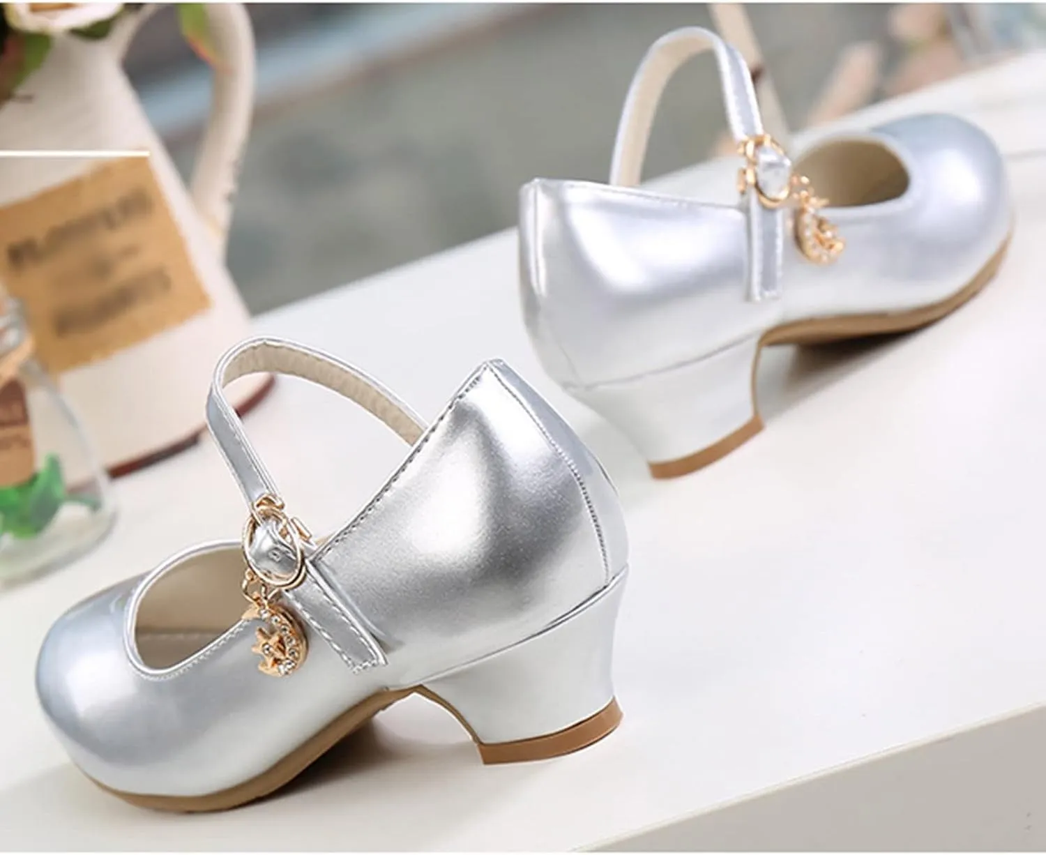 Mary Jane Heels for Girls School Shoes Little Girls Dress Shoes Party Wedding Flat for Kids Leather Baby Girl Shoes