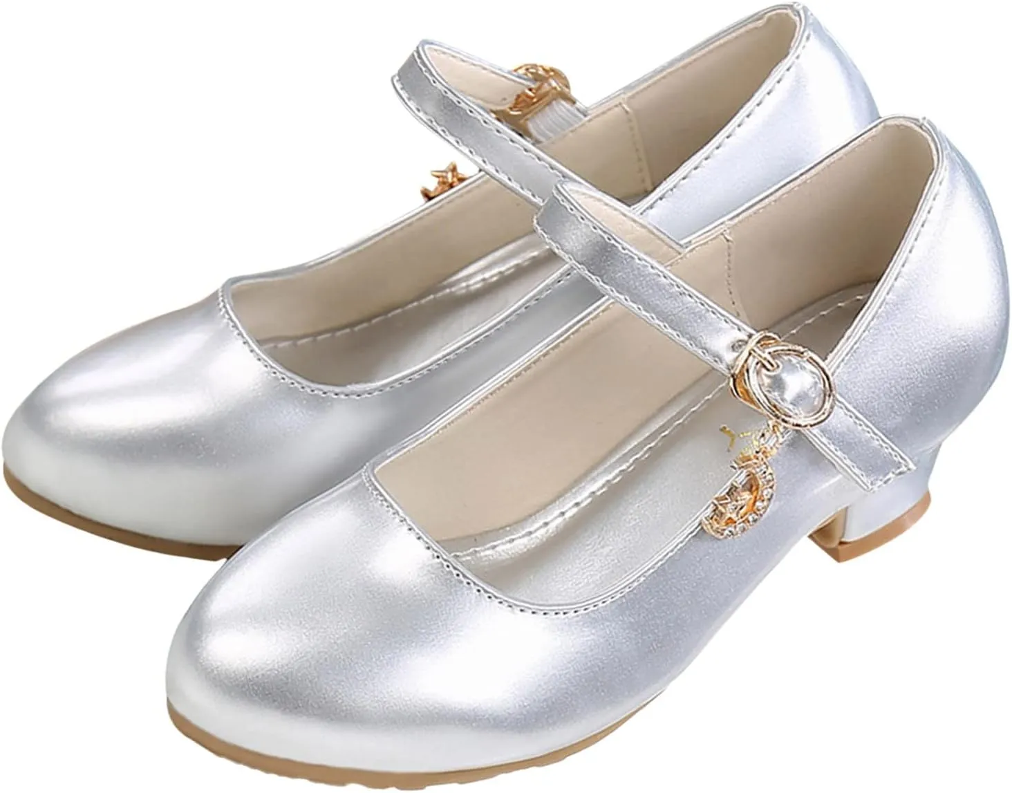 Mary Jane Heels for Girls School Shoes Little Girls Dress Shoes Party Wedding Flat for Kids Leather Baby Girl Shoes