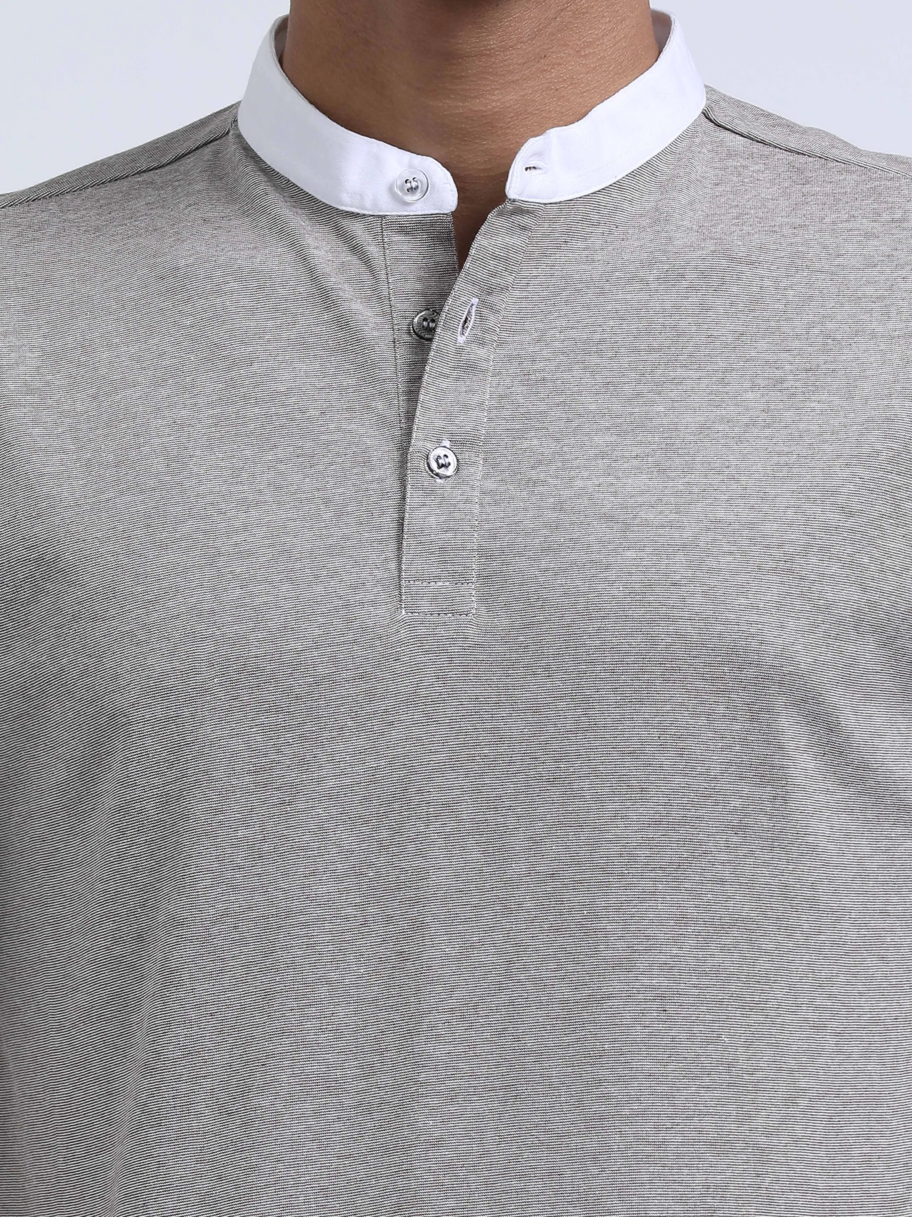 Men's rPET & Recycled Cotton Chinese Collar Polo